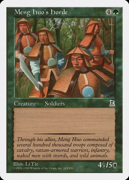 Meng Huo's Horde, carte Magic PTK 143 — extension Portal Three Kingdoms