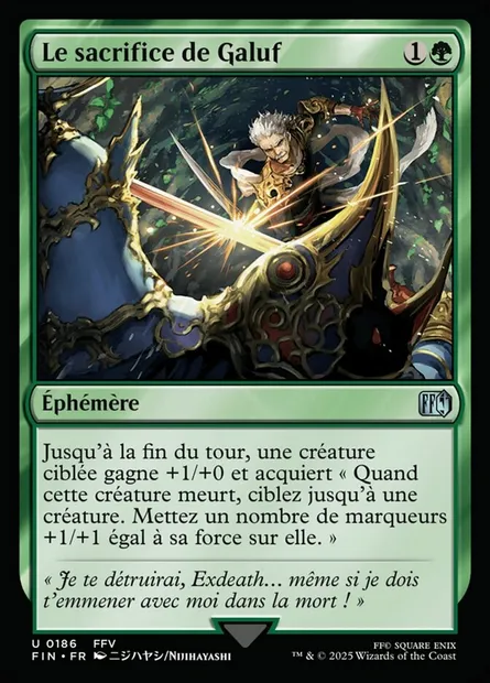 Sacrifice de Galuf, carte Magic FIN 186 — extension Final Fantasy