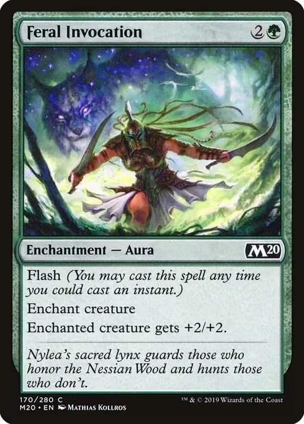 Feral Invocation, Magic card M20 170 — Core Set 2020 set