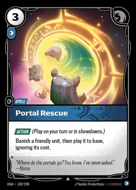 Portal Rescue, carte Riftbound OGN 102 — extension Origins