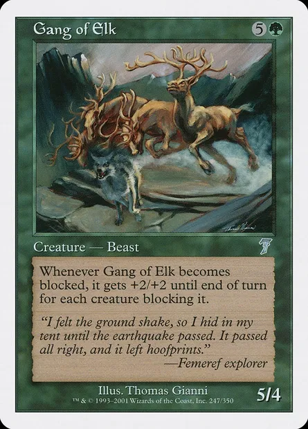 Groupe de wapitis, carte Magic 7ED 247 — extension Septième Edition