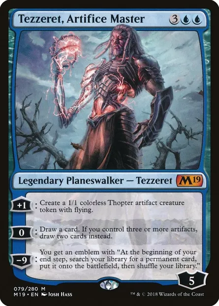 Tezzeret, Artifice Master, Magic card M19 79 — Core Set 2019 set