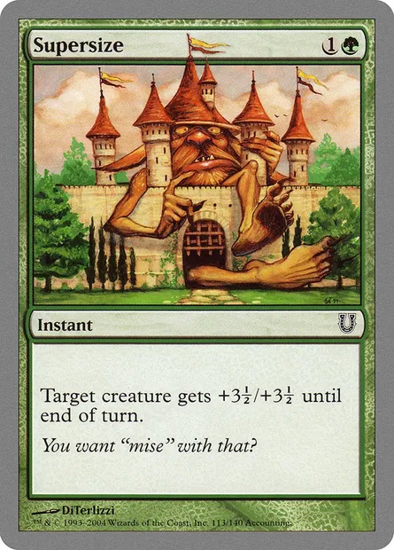 Supersize, carte Magic UNH 113 — extension Unhinged