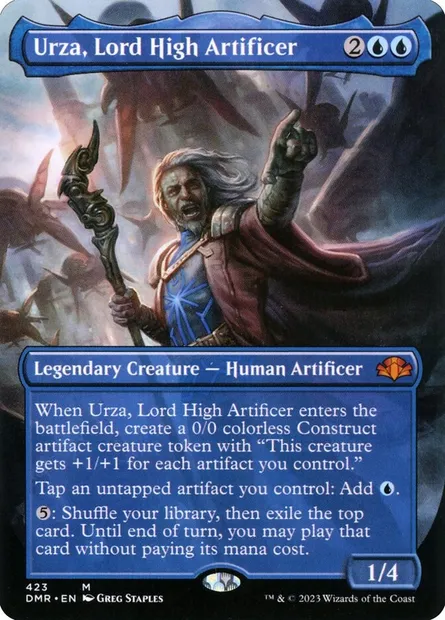 Urza, Lord High Artificer, Magic card DMR 423 — Dominaria Remastered set