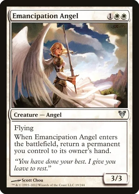 Emancipation Angel, Magic card AVR 19 — Avacyn Restored set