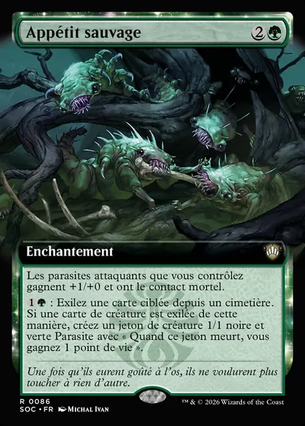 Appétit sauvage, carte Magic SOC 86 — extension Secrets of Strixhaven Commander
