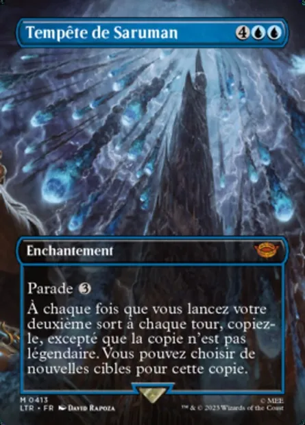 Tempête de Saruman, carte Magic LTR 413 — extension Le Seigneur des Anneaux : chroniques de la Terre du Milieu