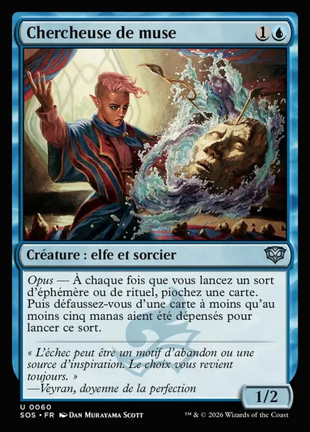 Chercheuse de muse, carte Magic SOS 60 — extension Secrets of Strixhaven