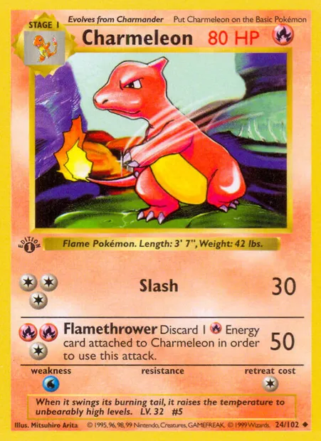 Charmeleon, Pokémon card BS 24 — Base Set set