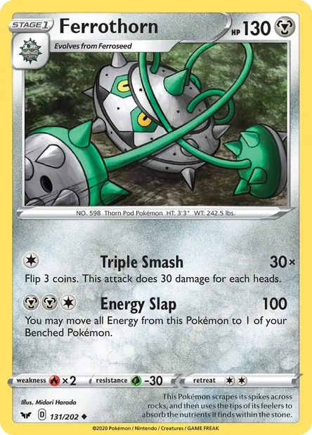 Ferrothorn, Pokémon card SSH 131 — Sword & Shield set