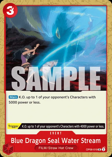 Blue Dragon Seal Water Stream, carte One Piece OP06-019 — extension ONE PIECE CARD THE BEST