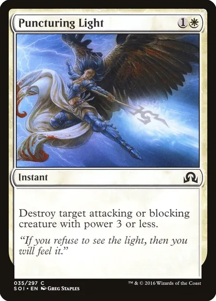 Puncturing Light, Magic card SOI 35 — Shadows over Innistrad set