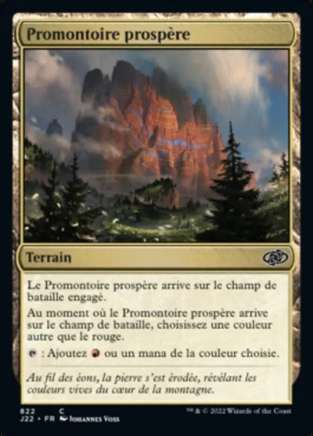 Promontoire prospère, carte Magic J22 822 — extension Jumpstart 2022