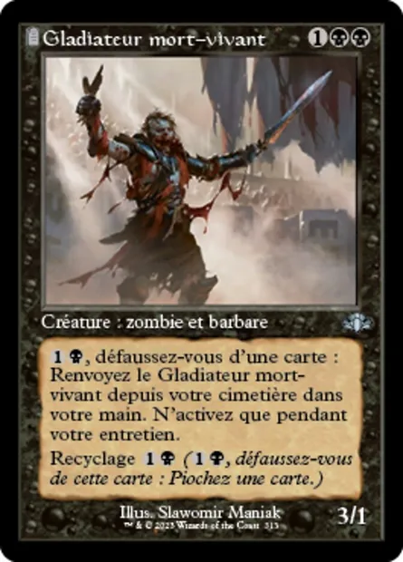 Gladiateur mort-vivant, carte Magic DMR 313 — extension Dominaria Remastered