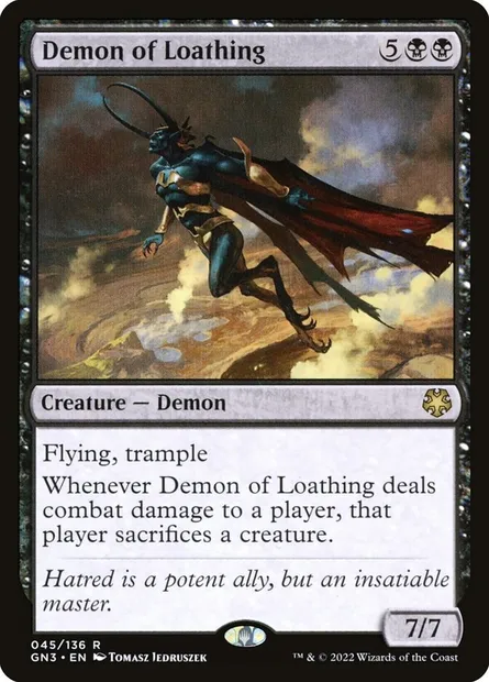 Demon of Loathing, Magic card GN3 45 — Game Night: Free-for-All set