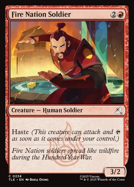 Fire Nation Soldier, Magic card TLE 238 — Avatar: The Last Airbender Eternal set