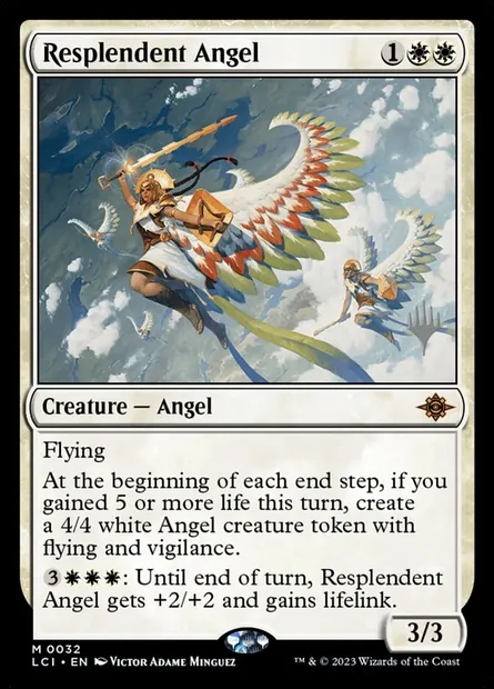 Resplendent Angel, Magic card PLCI 32p — The Lost Caverns of Ixalan Promos set