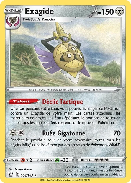 Exagide, carte Pokémon BST 108 — extension Styles de combat