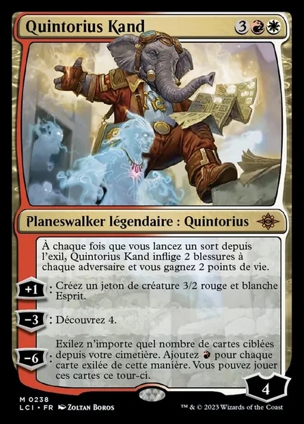 Quintorius Kand, carte Magic LCI 238 — extension The Lost Caverns of Ixalan