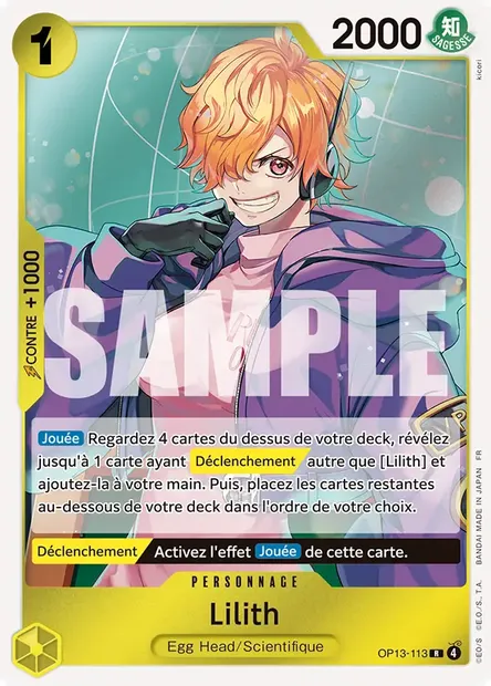 Lilith, carte One Piece OP13-113 — extension SUCCESSEURS