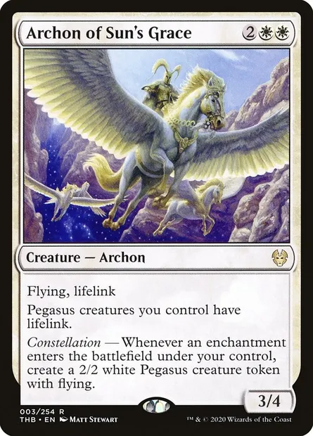 Archon of Sun's Grace, Magic card THB 3 — Theros Beyond Death set