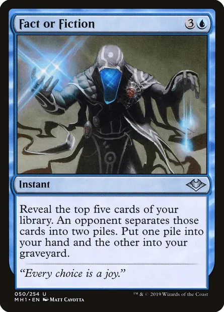 Fact or Fiction, Magic card MH1 50 — Modern Horizons set