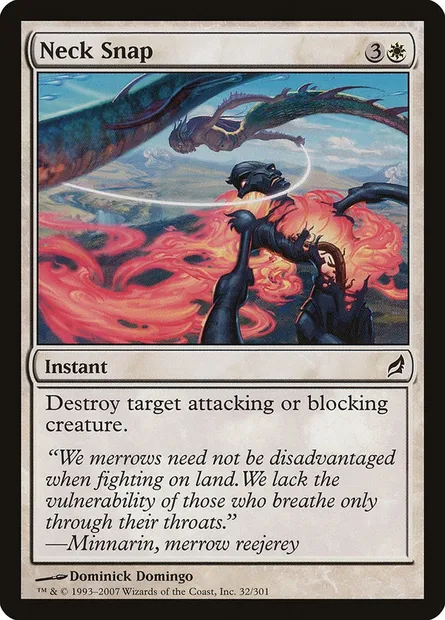 Neck Snap, Magic card LRW 32 — Lorwyn set