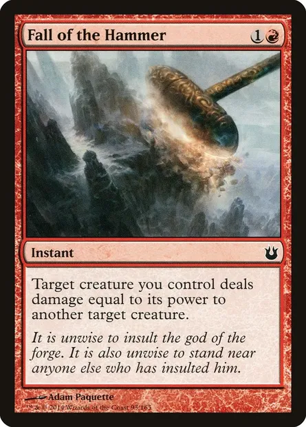 Fall of the Hammer, Magic card BNG 93 — Born of the Gods set