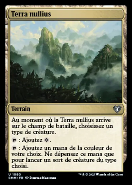 Terra nullius, carte Magic CMM 1050 — extension Commander Masters