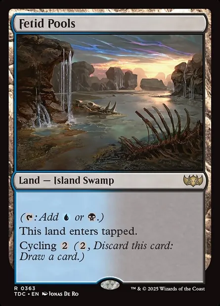 Fetid Pools, Magic card TDC 363 — Tarkir: Dragonstorm Commander set