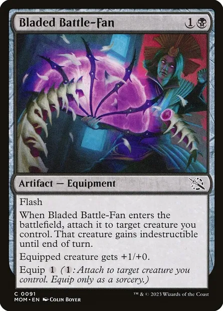 Bladed Battle-Fan, Magic card MOM 91 — March of the Machine set