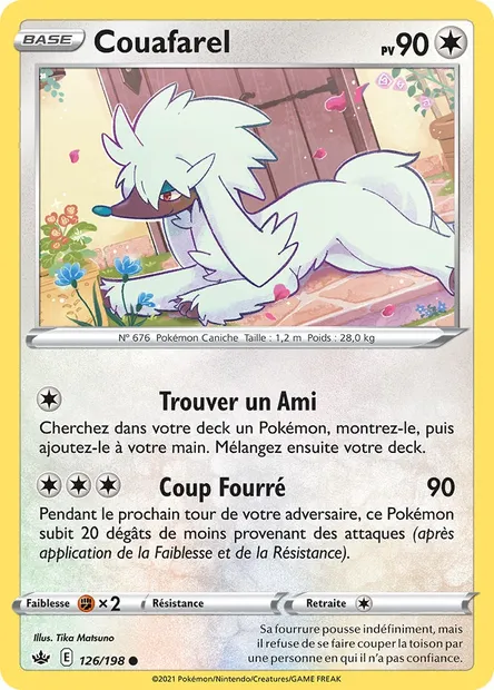 Couafarel, carte Pokémon CRE 126 — extension Règne de Glace