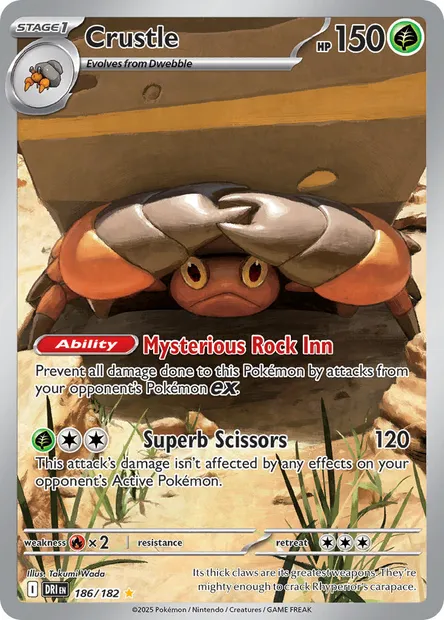 Crustle, Pokémon card DRI 186 — Destined Rivals set