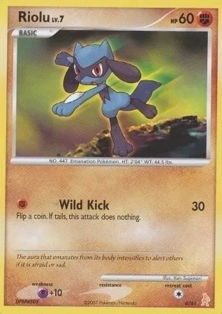 Riolu, carte Pokémon TK3L 006 — extension DP Trainer Kit (Lucario)