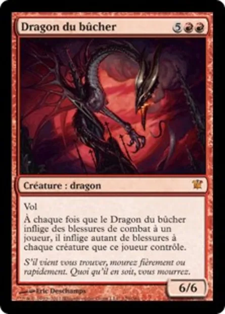 Dragon du bûcher, carte Magic ISD 129 — extension Innistrad