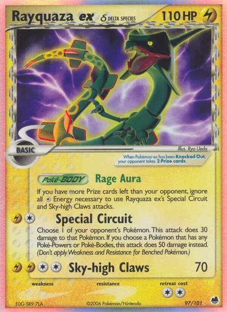 Rayquaza ex δ, Pokémon card DF 97 — Dragon Frontiers set