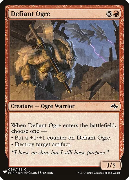 Defiant Ogre, Magic card PLST FRF-96 — The List set