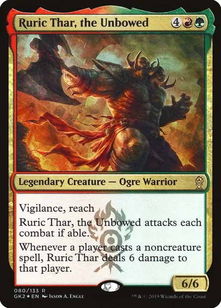 Ruric Thar, the Unbowed, Magic card GK2 80 — RNA Guild Kit set