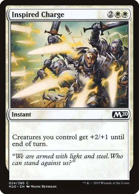 Inspired Charge, Magic card M20 24 — Core Set 2020 set