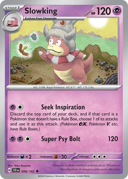 Slowking, Pokémon card SCR 058 — Stellar Crown set