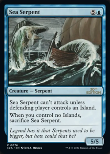 Sea Serpent, Magic card 30A 76 — 30th Anniversary Edition set