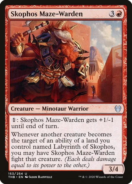Skophos Maze-Warden, Magic card THB 153 — Theros Beyond Death set