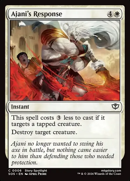Ajani's Response, Magic card SOS 6 — Secrets of Strixhaven set