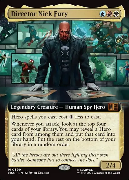 Director Nick Fury, Magic card MSC 399 — Marvel Super Heroes Commander set