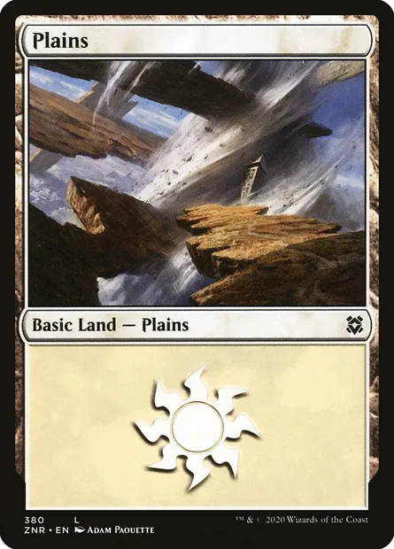 Plains, Magic card ZNR 380 — Zendikar Rising set