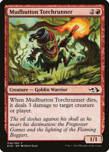Mudbutton Torchrunner, Magic card EVG 46 — Duel Decks Anthology: Elves vs. Goblins set