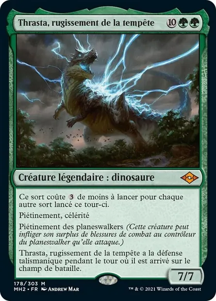 Thrasta, rugissement de la tempête, carte Magic MH2 178 — extension Horizons du Modern 2