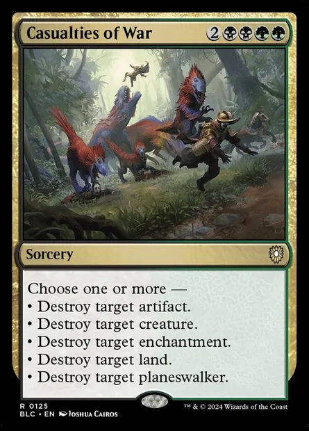 Casualties of War, Magic card BLC 125 — Bloomburrow Commander set