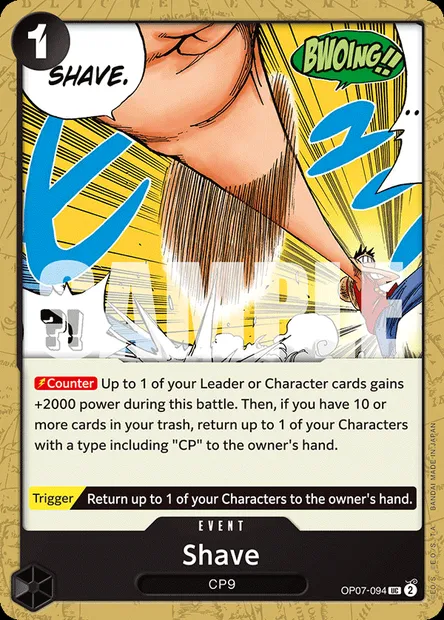 Shave, carte One Piece OP07-094 — extension 500 YEARS IN THE FUTURE