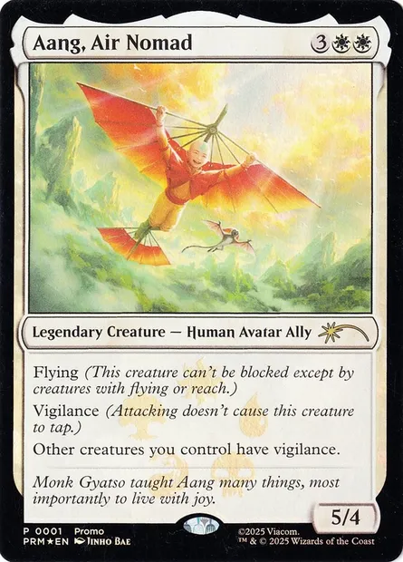 Aang, Air Nomad, Magic card PMEI 2025-25 — Media and Collaboration Promos set